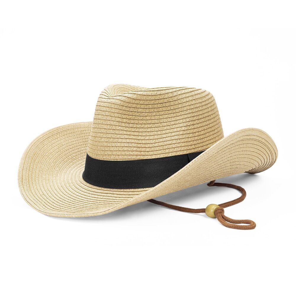 9091 Straw Cowboy Hat Western Cowgirl Hats with Shapeable Wide Brim